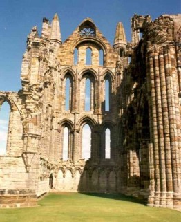  11th century remains of Whitby Abbey, founded in the 7th century by Hilda of Whitby.