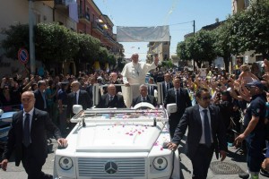 Pope Francis in Calabria. Photo: Vatican Radio