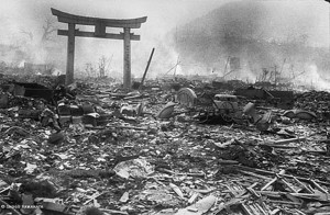 Nagasaki in aftermath of atomic bomb.