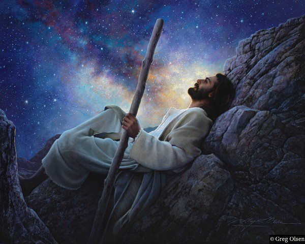 Jesus rests quietly