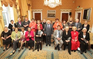 President Michael D. Higgins with winners of Long Service Caring Awards 2015