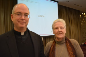 Marie Collins and Mgr Bob Oliver of the Vatican's Pontifical Commission for the Protection of Minors. 