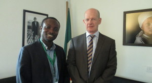 Misean Cara Development Mentor for Western Africa Michael Osei Nkrumah, and Ambassador of Ireland to Nigeria Sean Hoy. Photo: Misean Cara.