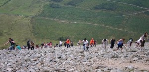 Pilgrims climbing Croagh Patrick