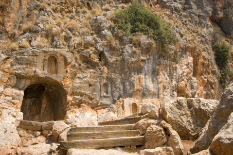 The ruins of Banias, known biblically as Caesarea Philippi