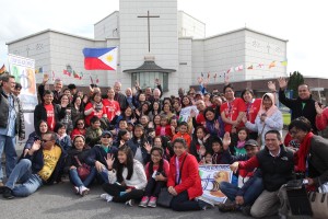 26/27 SEPT 2015 NATIONAL EUCHARISTIC CONGRESS 2015 IN KNOCK. Irish Catholic Bishops Conference is hosting the conference which will be a celebration of Faith over two days including prayer, daily celebration of Eucharist. Pic shows a large group originally from the Philippines at the National Eucharistic Congress on Sunday morning. The next International Eucharistic Congress will take place next January in Cebu in the Phillipines. Pic John Mc Elroy. NO REPRO FEE.