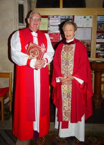 Bishop John Neill and Canon Ginnie Kennerley. 