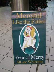 Sign for Mercy in Mall