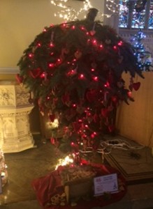 Upside down tree at Christmas Tree Festival