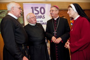 Archbishop Diarmuid Martin with Fr Seamus Enright, CSsR, Fr Dan Baragry, CSsR, Redemptorist Provincial, Sr Lucy Conway, OSsR Redemptoristine Prioress. Photo: Paul Sherwood. 