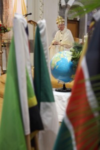 1.1.2016 WORLD DAY OF PRAYER FOR PEACE. The annual Mass for World Day of Prayer For Peace took place this morning (1.1.16) in the Church Of Our Lady Of Perpetual Succour in Foxrock Dublin. The main celebrant was Archbishop Diarmuid Martin Archbishop of Dublin. Pic shows Archbishop Diarmuid Martin at the World Day of Prayer For Peace mass in the Church of Our Lady of Perpetual Succour in Foxrock Dublin on Friday morning. Pic John Mc Elroy. NO REPRO FEE.