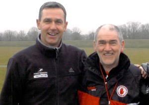 Photo shows Gerard Hartmann and Mickey Harte, who will be among the speakers at a major conference on 24 February that will look at how the Church can learn from the sense of community engendered by sporting organisations.
