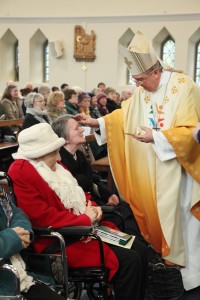 Archbishop Diarmuid Martin anointing a lady during the World Day of the Sick Mass in the Church of Our Lady Queen of Peace Merrion Road, Dublin. Pic John Mc Elroy. 