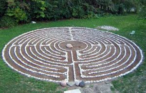 Labyrinth of St John's Convent, Toronto where ARCIC III meeting took place this week. 