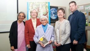 Sr Lisa Pires, Sr Nora Delaney, Sr Noela Fox, Sr Anne O'Leary and Fearghal O'Boyle of Columban Press at the official launch of 'A Dream Unfolds' at the Nano Nagle Centre, Ballygriffin, Mallow Co Cork. Photo by Sean Jefferies Photography.