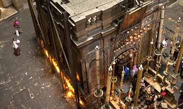 The shrine above Christ's tomb at the Church of the Holy Sepulchre