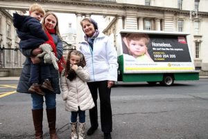 Sister Stan and Sinead Compton (Focus Ireland) with her children Aaron and Meabh. 