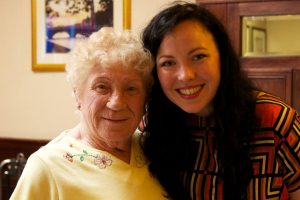 Kathleen and Margaret at the Christmas Dinner Dance. 